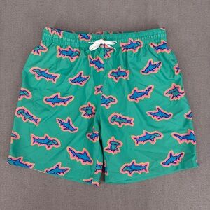 Chubbies Swim Trunk Mens XL The Apex Swimmers Teal Hammerhead Sharks 7” Inseam
